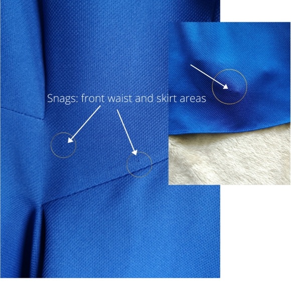 Ted Baker Royal Blue Asymmetrical Dress - Picture 8 of 9